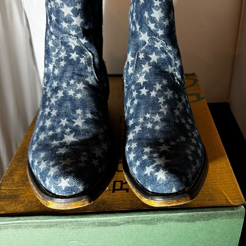 Roper “Merica” Blue Ankle Boots - Picture 3 of 6